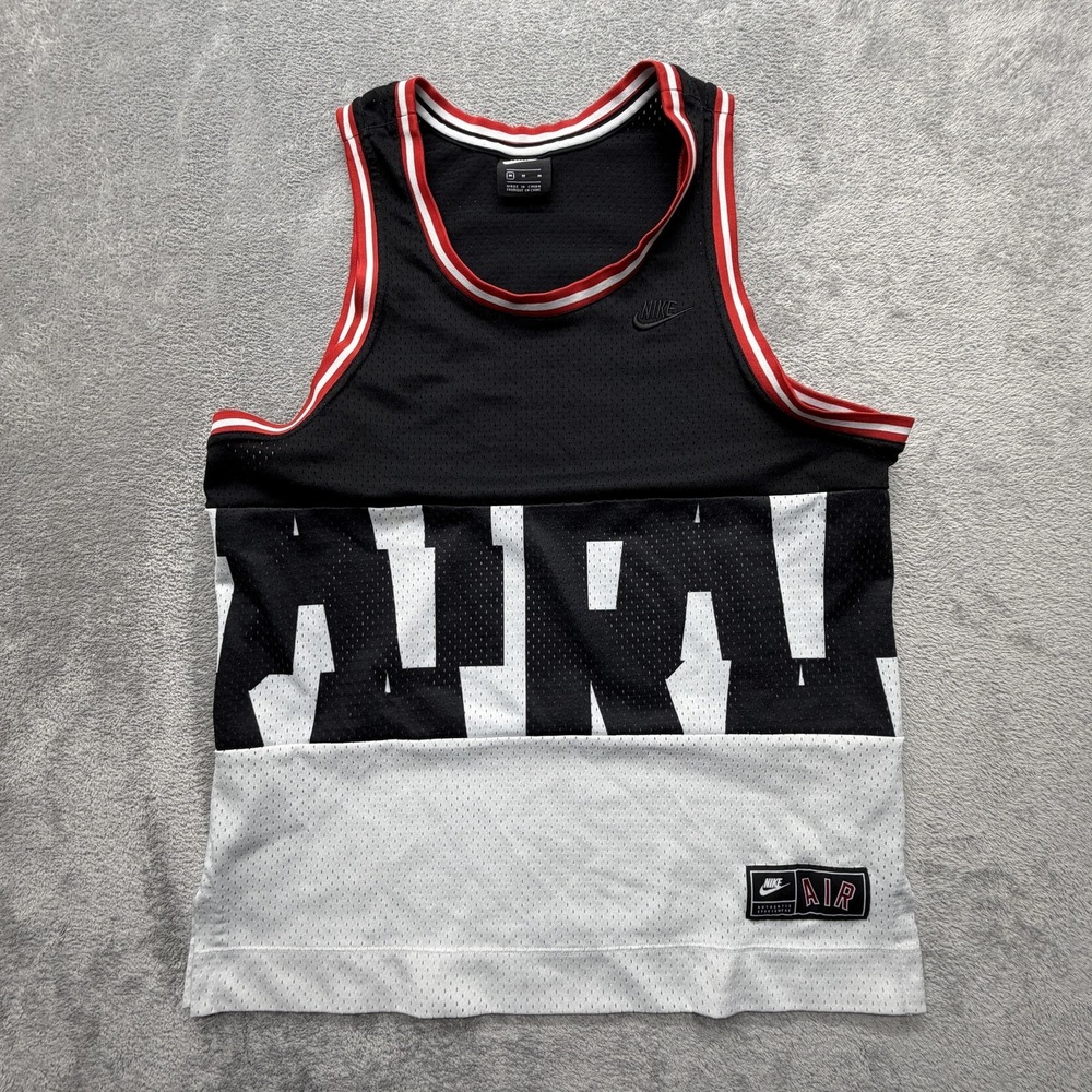 Nike Air Tank Mens Medium Black Crew Neck Sleeveless Basketball AR1843-010